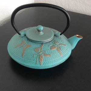 World Market Blue Butterfly Teapot